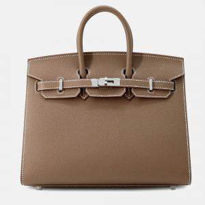 Hermes Birkin Sellier Etoupe Epsom Size 25