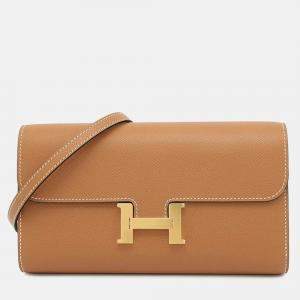 Hermes Constance Long To Go Toffee Epsom