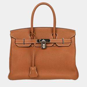 Pre Owned Hermes Gold Togo Birkin 30 Handbag