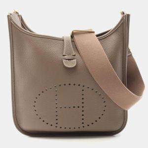 Pre Owned Hermes Evelyne 3 Trois PM Etoupe Grey