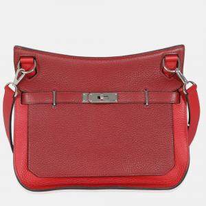 Pre Owned Hermes Team Jypsiere 28 Rouge H Casaque Clemence PHW