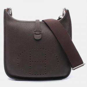 Pre Owned Hermes Evelyne Brown Taurillon Clemence TPM 