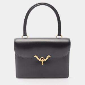 Pre Owned Hermes Vasco Leather Black Bag