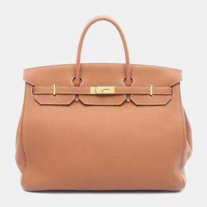 Pre Owned Hermes Birkin 40 Gold Togo Handbag
