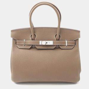 Pre Owned Hermes Birkin 30 Etoupe Gray Togo Handbag