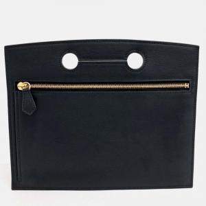 Pre Owned Hermes Black Leather Hermes Bag Pocket 25