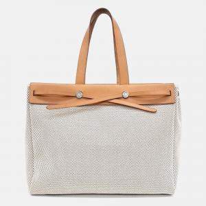 Pre Owned Hermes Beige Fabric Havana