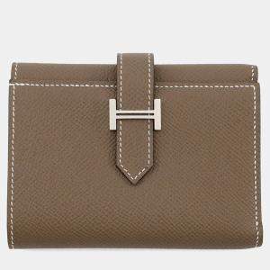 Pre Owned Hermes Bean Combine Etoupe Epsom Leather Handbag