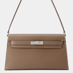Pre Owned Hermes Kelly Elan Etoupe Epsom Leather Handbag