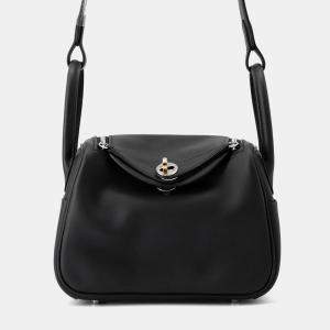 Hermes Lindy Black Swift Leather Size Mini