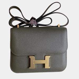 Pre Owned Hermes Constance 19 Epsom Leather Shoulder Bag