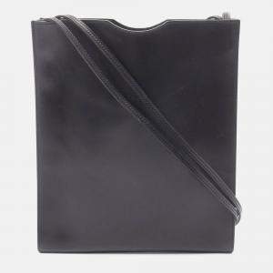 Pre Owned Hermes Onimaitou Black Box Calf Leather Crossbody Shoulder Bag 