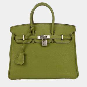 Pre Owned Hermes Anis Green Togo Birkin 25 Handbag