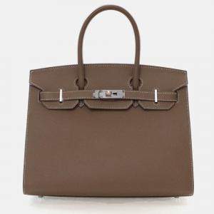 Pre Owned Hermes  Sellier Birkin 30 Etoupe Epsom Bag 