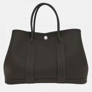 Pre Owned Hermes Garden Party 30 Ebene Negonda Tote Bag