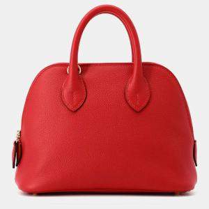 Pre Owned Hermes Bolide 1923 Mini Rouge Ladue Evercolor Bag