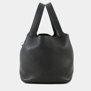 Pre Owned Hermes Picotin Lock 22 Black Taurillon Clemence Bag