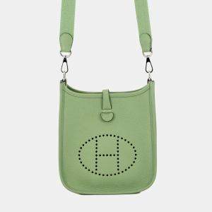 Pre Owned Hermes Evelyne TPM Vert Cricket Taurillon Clemence Bag