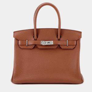 Pre Owned Hermes Birkin Sienne Togo Leather Size 30
