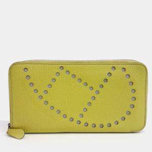 Hermes Yellow Leather long wallet
