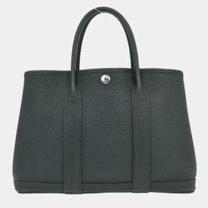 Pre Owned Hermes Vert Cypres Negonda Garden Party 30 TPM Tote Handbag
