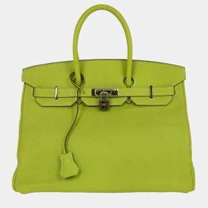 Pre Owned Hermes  Birkin 35 Kiwi Epsom Candy  Handbag