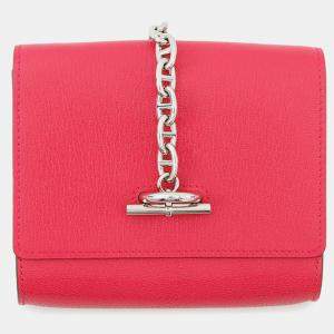 Hermes Chaine D'Ancre Compact Wallet Rose Extreme Chevre Shamqila