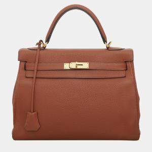 Pre Owned Hermes Kelly 32 Cuivre Leather Bag