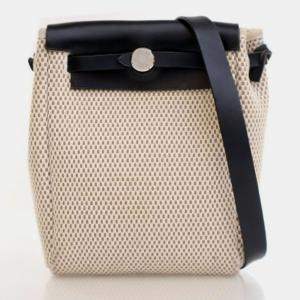 Pre Owned Hermes Noir Toile Herbag TPM