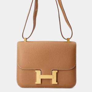 Pre Owned Hermes Constance Size 24 Miroir Gold Epsom Bag