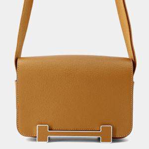 Pre Owned Hermes Geta Camel Chevre Myzore Goatskin Bag
