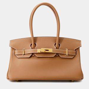 Pre Owned Hermes  Birkin Size 29 Gold Evercolor Shoulder Bag 