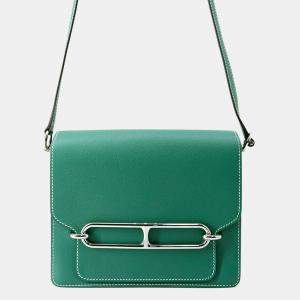 Pre Owned Hermes Sac Roulis Size 23 Vert Vertigo Evercolor Bag 