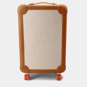 Pre Owned Hermes Rms Rolling Mobility Suitcase Gold Toile H Taurillon Clemence Bag 