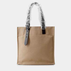 Pre Owned Hermes Etrivieres Shopping Beige Marfa/Black Towargoelan Vache Hunter Leather