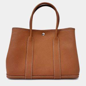 مملوكة مسبقًا Hermes Garden Party 36 Brown Leather Bag