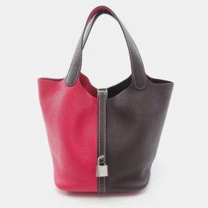 مملوكة مسبقًا حقيبة هيرمس بيكوتين 22 لوك متعددة الألوان جلد توريلون كليمونس للكتف