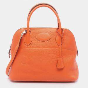 Pre Owned حقيبة يد هيرمس بوليد ٣١ بجلد توريلون كليمونس بلون فيو