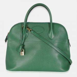 Pre Owned Hermes Vintage Vert Bengale Courchevel Bolide 35 GHW