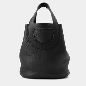 Pre Owned Hermes In-The-Loop Black Taurillon Clemence Tote Bag  23