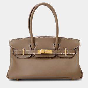 Pre Owned Hermes Shoulder birkin Etoupe Evercolor Handbag 29