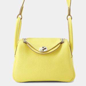 Pre Owned Hermes Lindy Lime Taurillon Clemence Size Mini