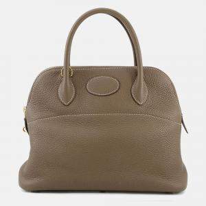 Pre Owned Hermes Bolide Etoupe Taurillon Clemence Size 31