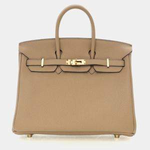 Pre Owned Hermes Birkin 25 Trench Togo Leather Bag