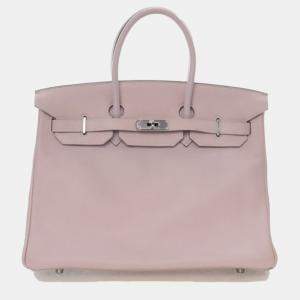 Pre Owned Hermes Rose Dragee Swift Birkin 35