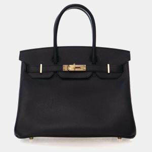 Pre Owned Hermes Noir Epsom Birkin 30