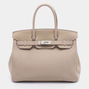 Pre Owned Hermes Birkin 30 Trench Togo Leather Tote Bag