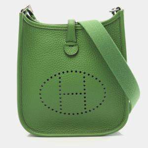 Pre Owned حقيبة هيرمس إيفلين 16 جلد توريلون كليمونس فيرت يوكا كروس بودي