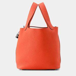 Pre Owned Hermes Picotin Lock Rose Texas Taurillon Clemence PM