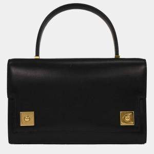Pre Owned Hermes Black Box Calf Piano Handbag